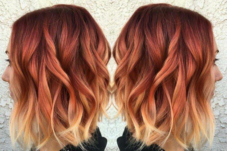 Balayage sur cheveux roux
