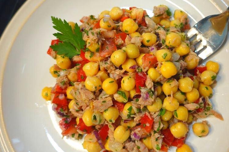 Salade de thon et pois chiches