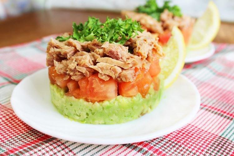 Salade de thon et guacamole
