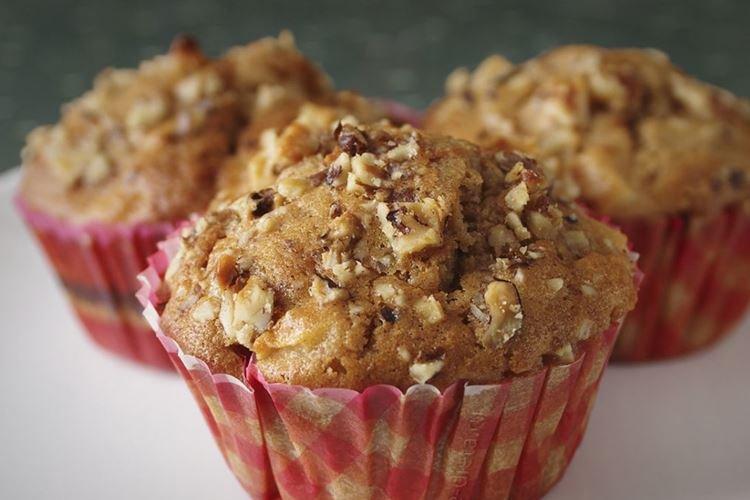 Muffins aux raisins secs et aux noix