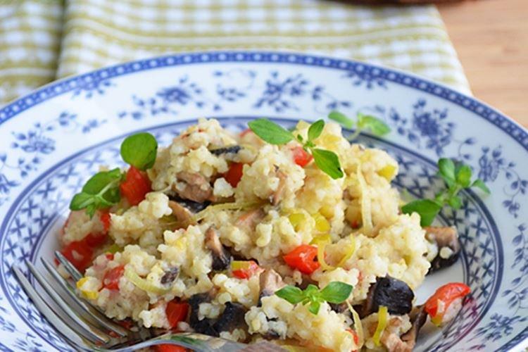 Millet aux légumes et champignons
