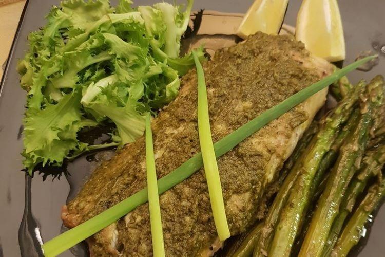 Sandre au pesto