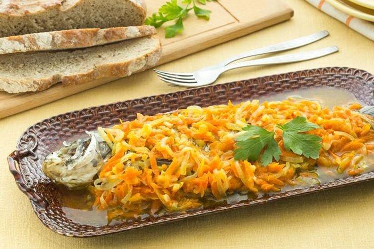 Sandre sous un manteau de carotte