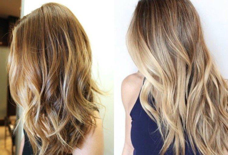 Shatush sur cheveux châtain clair