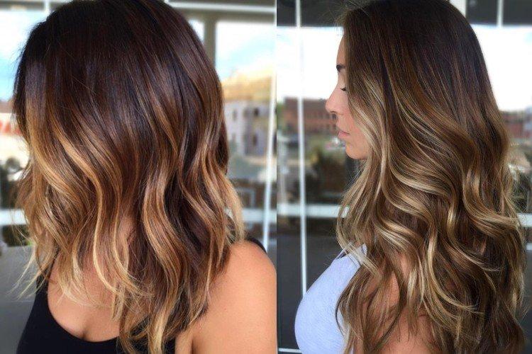 Shatush sur cheveux noirs