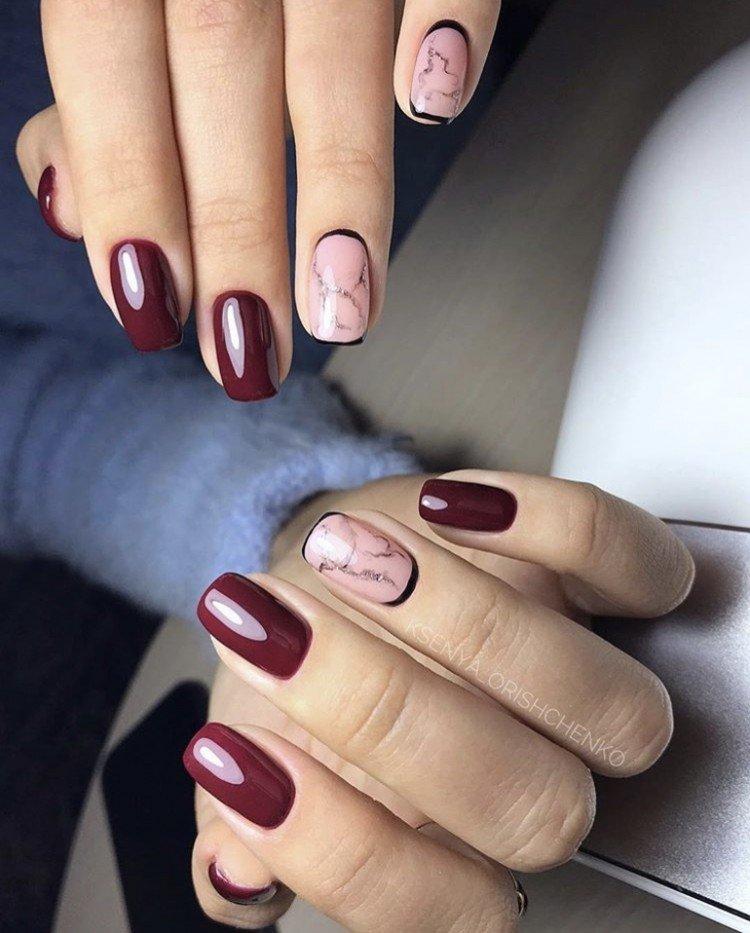 Manucure bourguignonne - photos et idées
