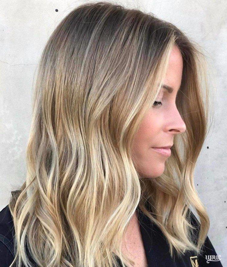 Balayage sur cheveux châtain clair - photos et idées