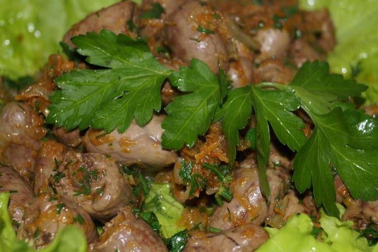 Coeurs de poulet au miel et mandarines