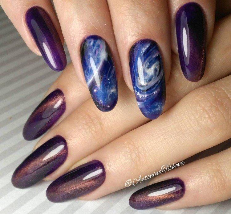 Manucure oeil de chat - photos et idées