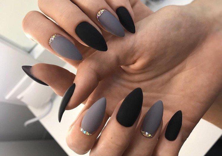 Manucure sombre - photos et idées