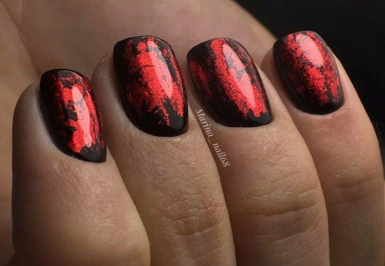 Manucure en feuille - photos et idées