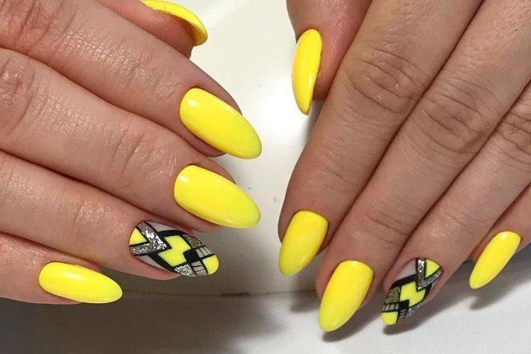 Vernis gel manucure jaune 2021