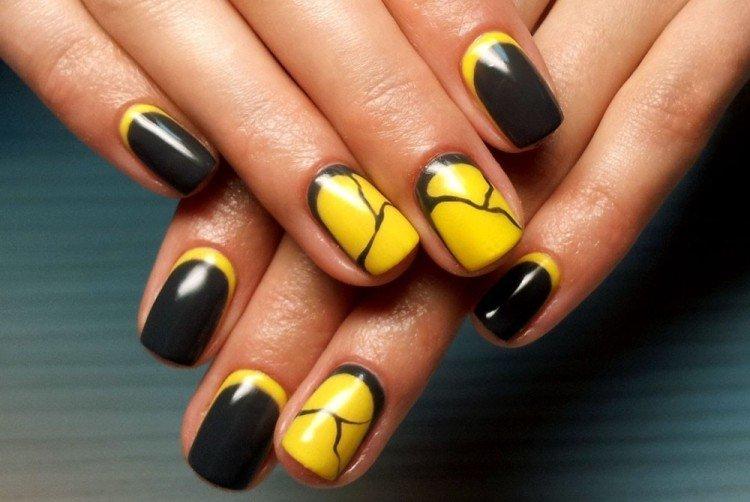 Manucure vernis gel contrasté