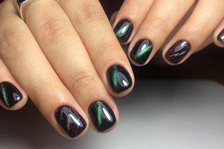 Manucure vernis gel oeil de chat