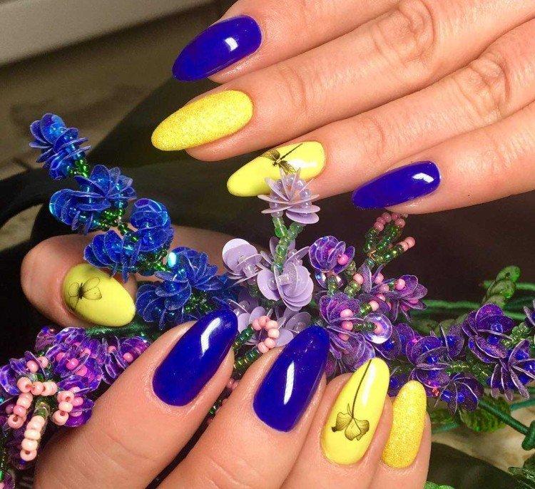 Conception d'ongles contrastée