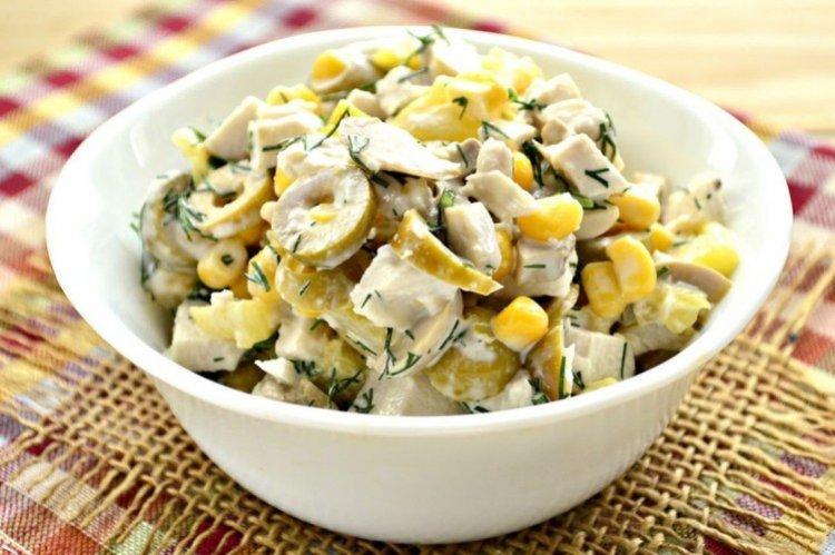 Salade de champignons en conserve