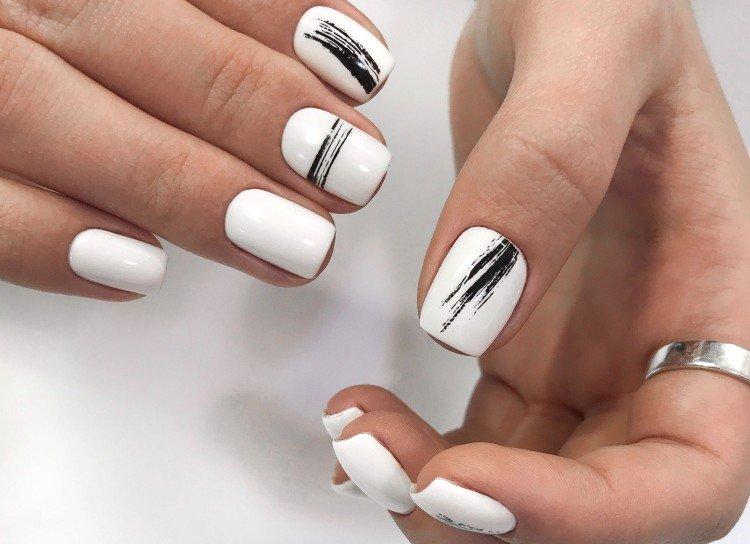 Manucure noir et blanc