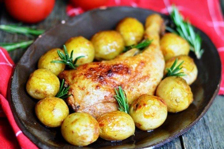 Jeunes pommes de terre au poulet