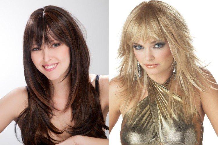 Italienne avec une frange redressée