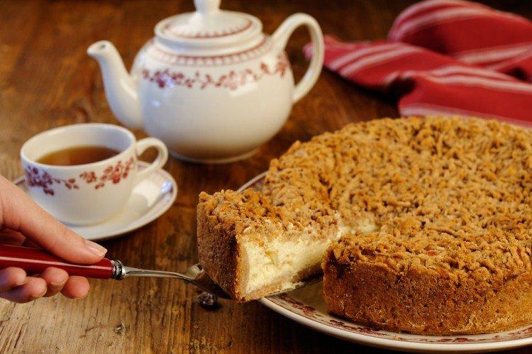 Gâteau sablé râpé au fromage cottage