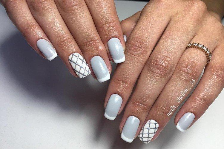 Manucure grise française