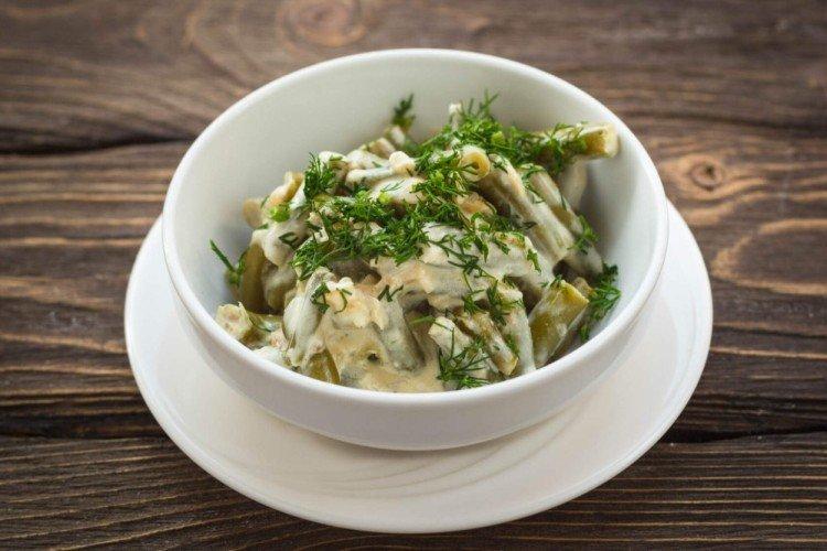 Haricots verts aux champignons