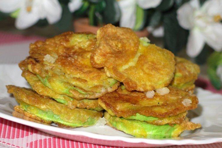 Courgettes en pâte à l'eau minérale