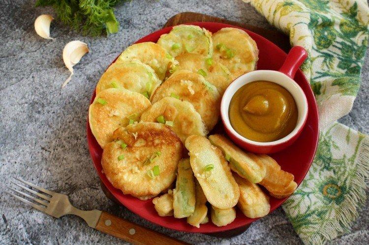 Courgettes en pâte à la bière