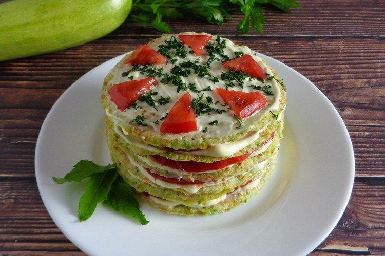 Gâteau de courgettes aux tomates