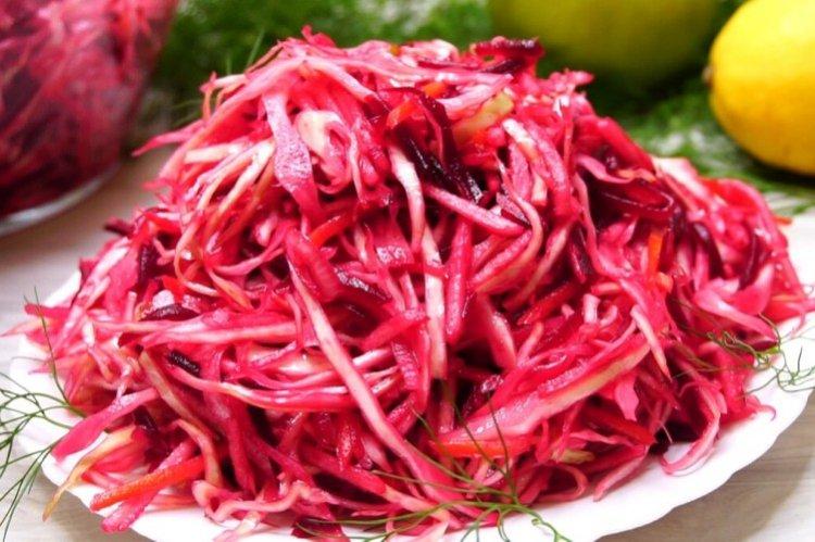 Salade de chou, carottes et pommes de terre