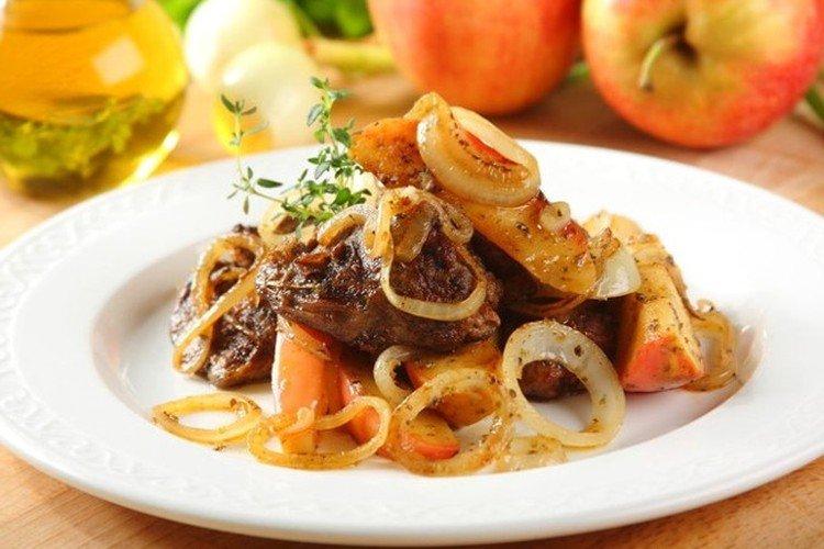 Foie de poulet aux pommes