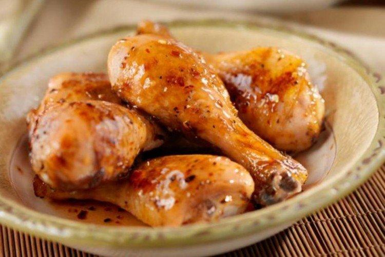 Cuisses de poulet marinées à la moutarde et au miel