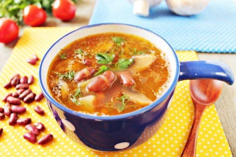 Soupe aux haricots rouges sans viande