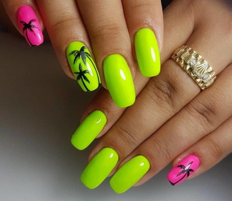 Manucure au néon