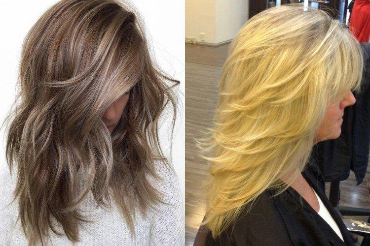 Coupe de cheveux en cascade aux extrémités bouclées