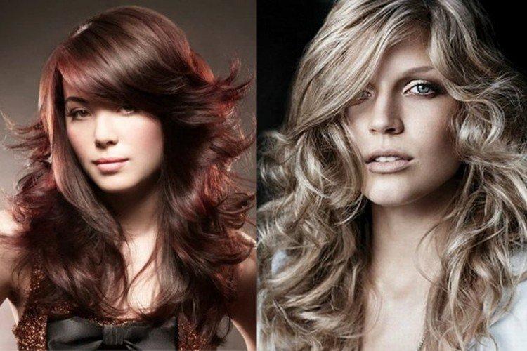 Cascade sur cheveux ondulés