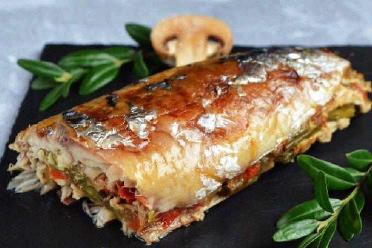 Maquereau au four avec courgettes et aubergines