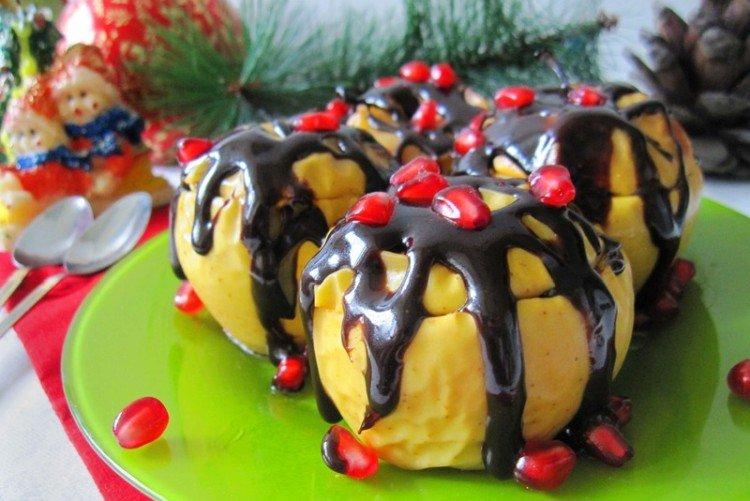 Pommes au four au chocolat