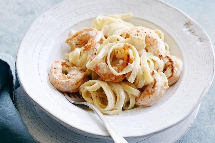 Fettuccine aux crevettes
