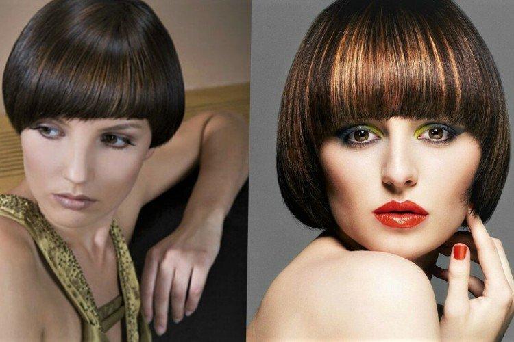 Page avec une frange droite