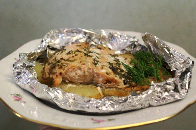 Poisson aux pommes en papillote