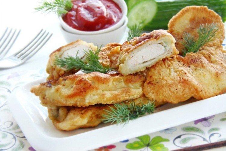 Filet de poulet en pâte au four