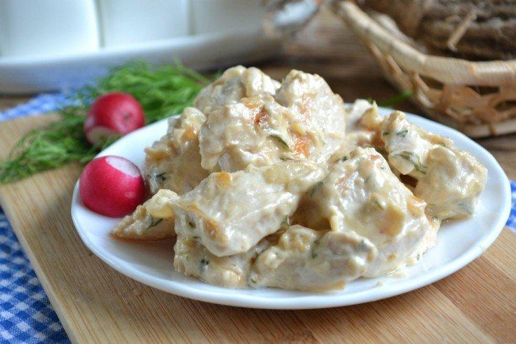 Poulet à la sauce crémeuse à l'ail