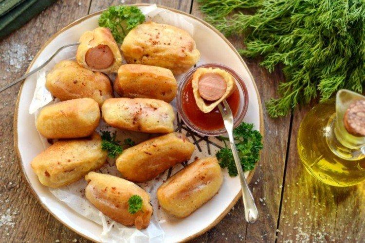 Saucisses en pâte au lait