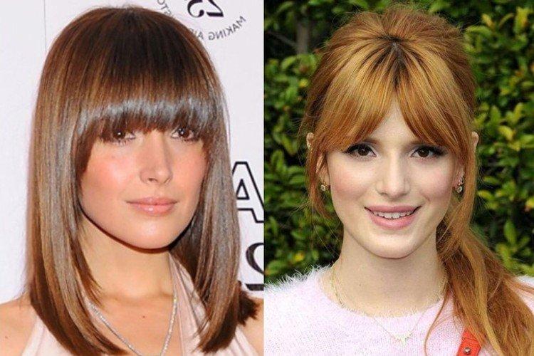 Une frange pour un visage ovale