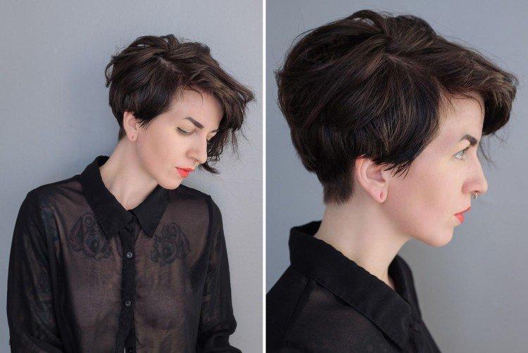 Pixie bob sur cheveux ondulés