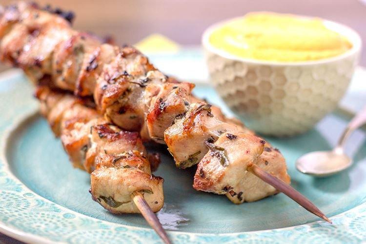 Brochette de poulet au kiwi