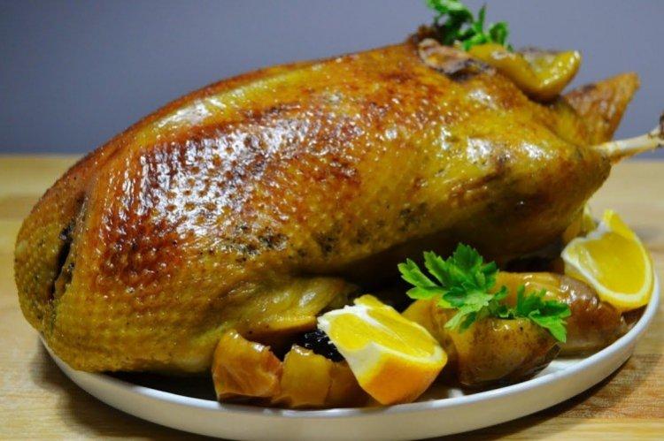 Canard rôti à la menthe