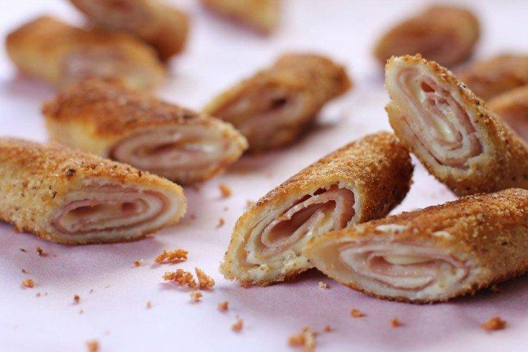 Rouleaux de jambon au vin rouge