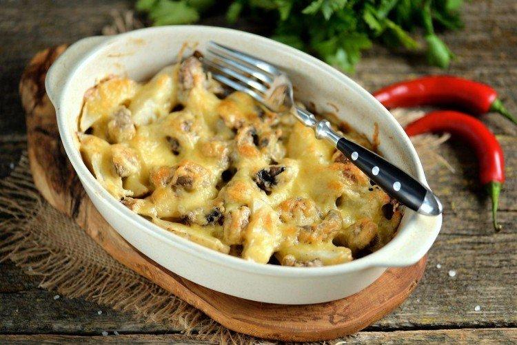 Champignons aux pommes de terre